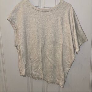 Sydney Asymmetrical Artsy Casual Cream Women's Top